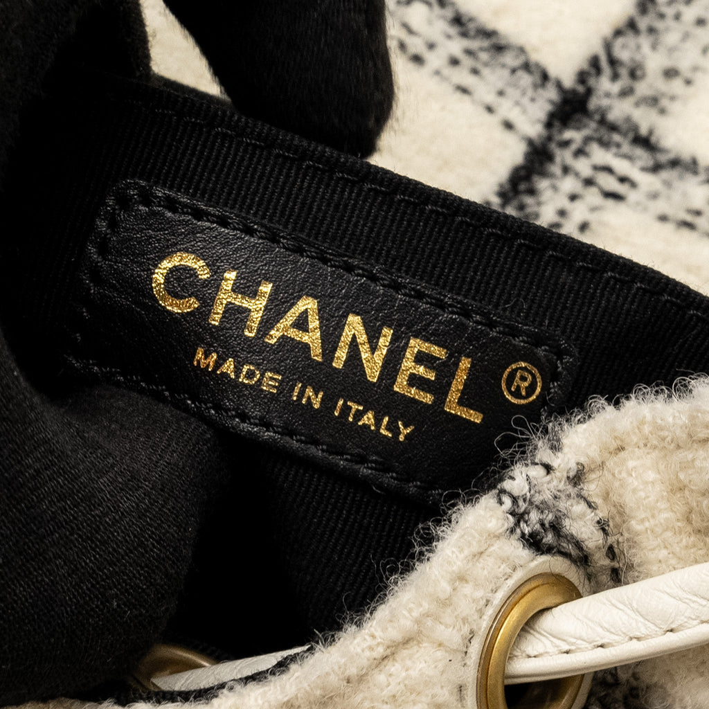 Chanel Duma Backpack Fabric White/Multicolour  (microchip)