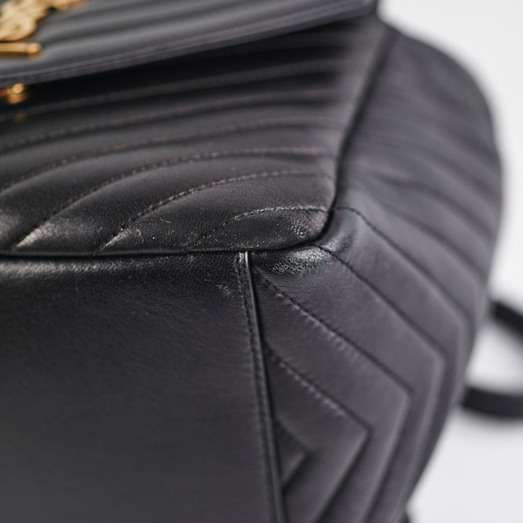 Saint Laurent Joe Quilted Backpack Black