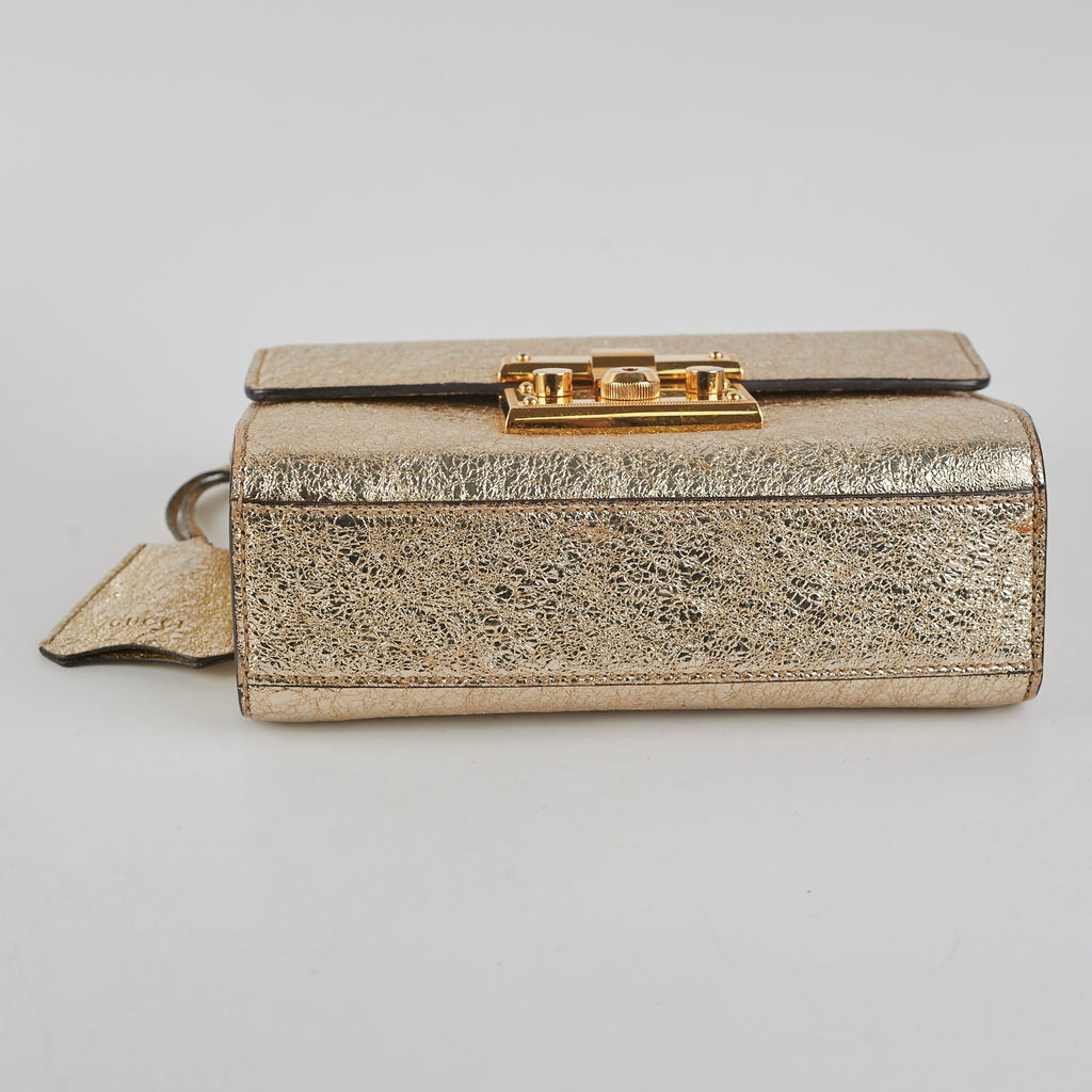 Gucci Padlock Gold Metallic Small
