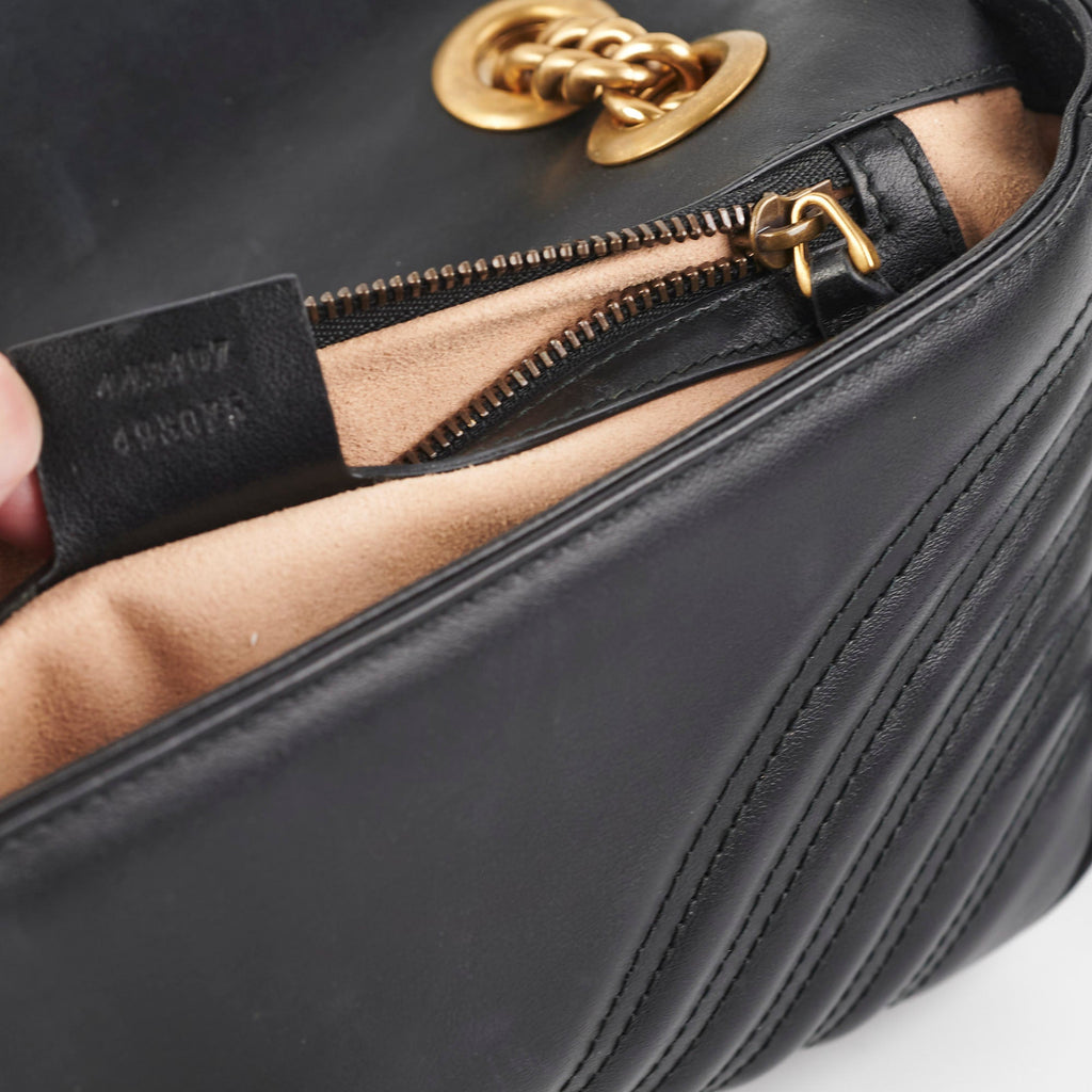 HOLD Gucci Marmont Small Black Shoulder Bag