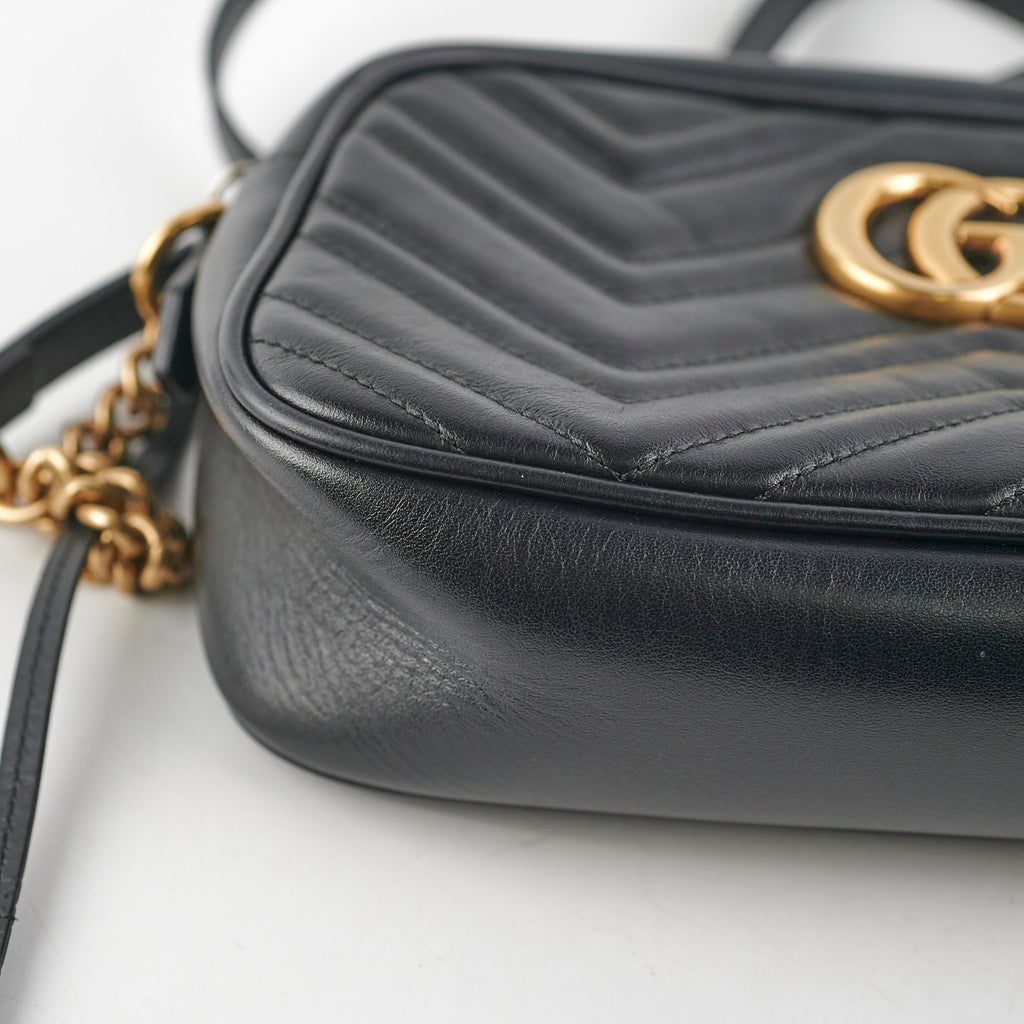 Gucci Small Marmont Camera Bag Black
