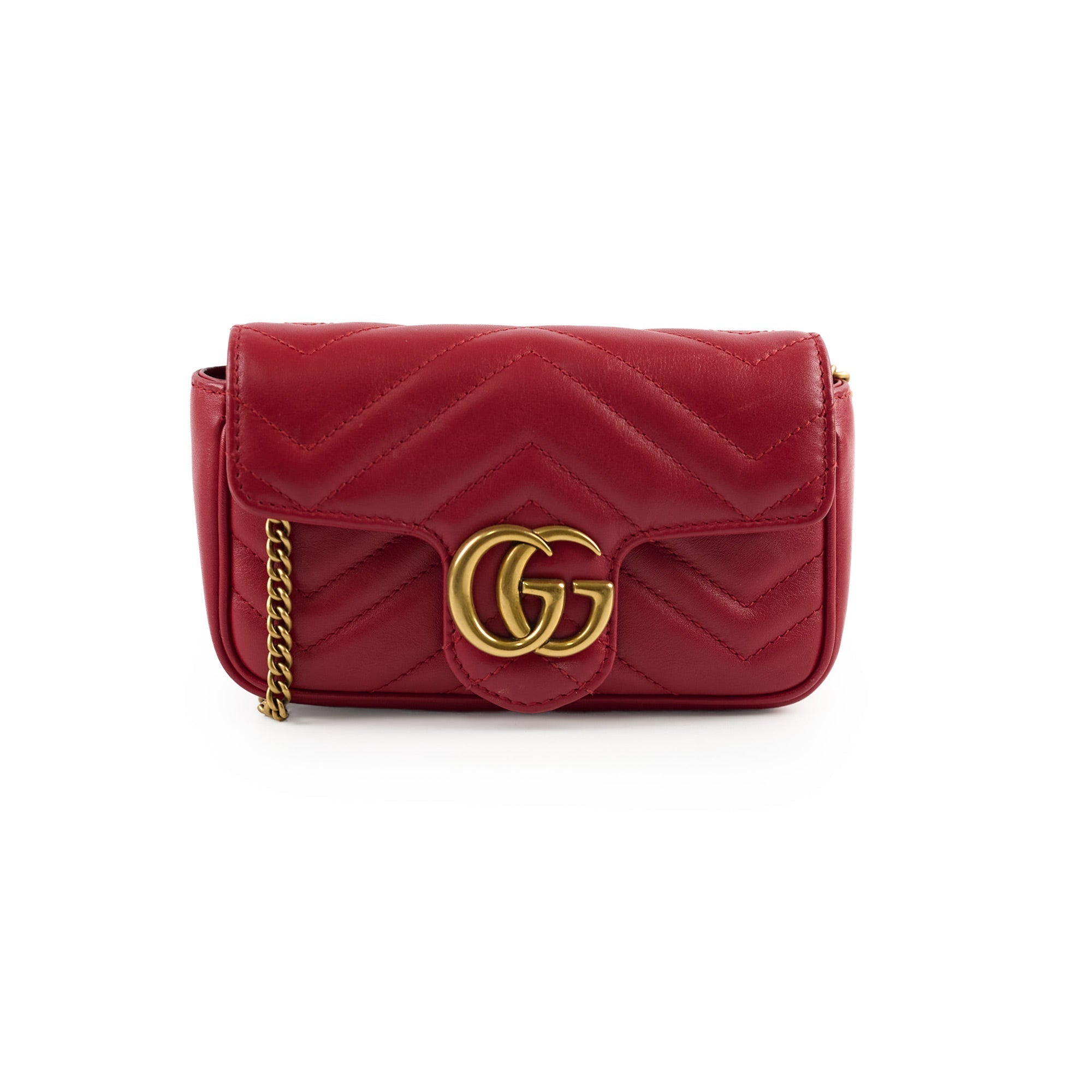 Gucci Super Mini Marmont Red Crosbody