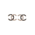 Chanel CC Logo Crystal Earrings