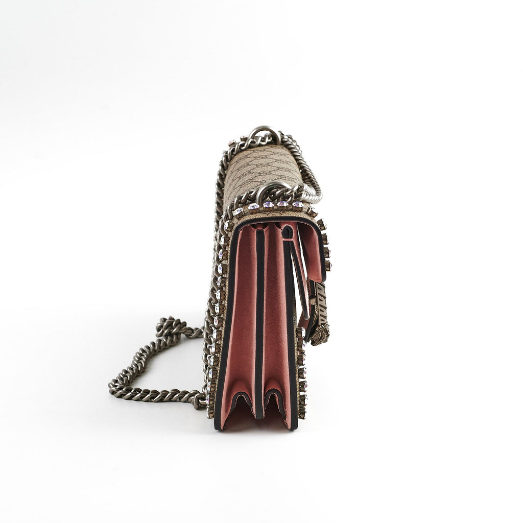 Gucci Crystal Embellished Dionysus Small Shoulder Bag