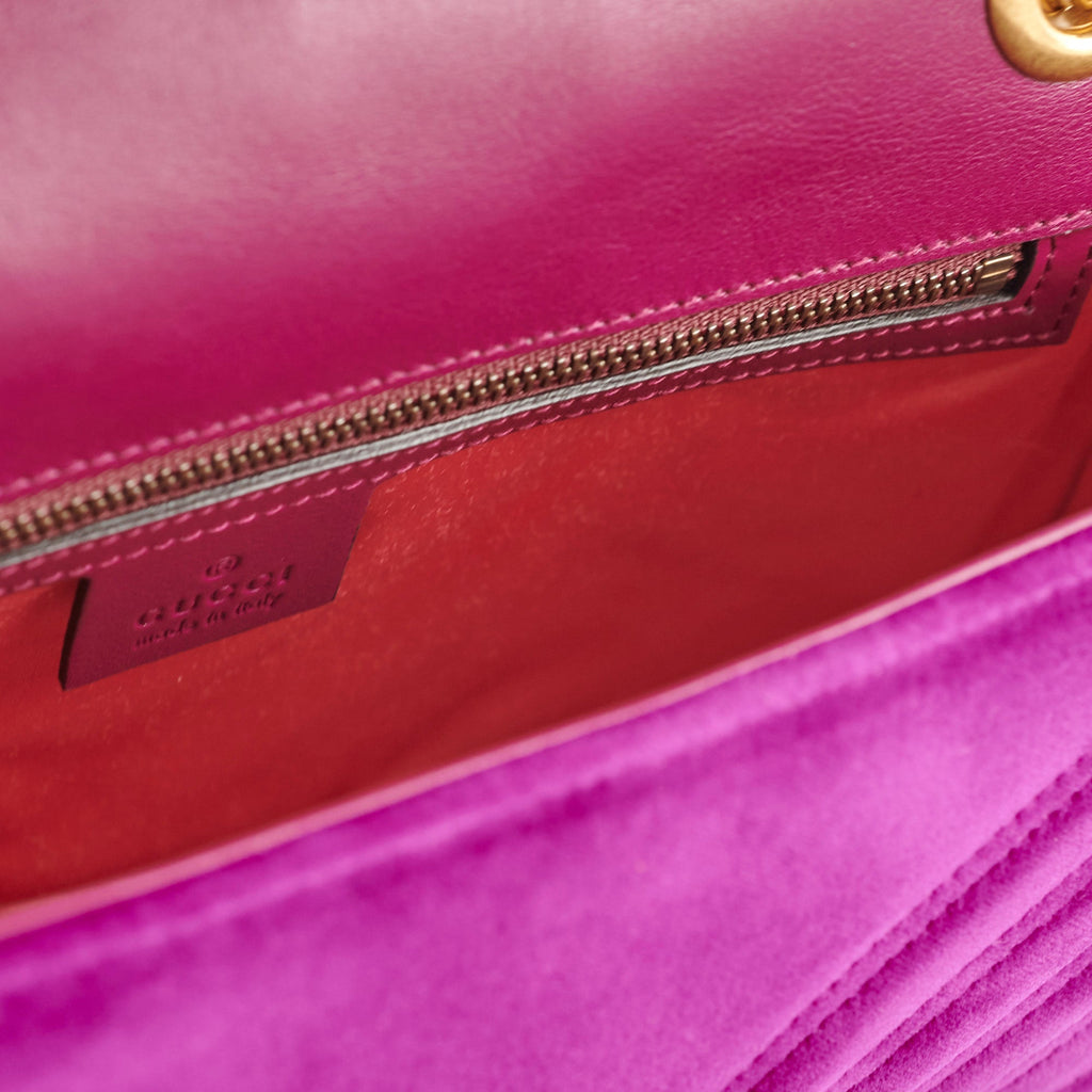 Gucci Small Velvet Violet GG Marmont