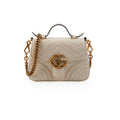 Gucci GG Marmont Mini Top Handle White