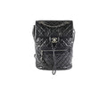 Chanel Black Distressed Calfskin Backpack