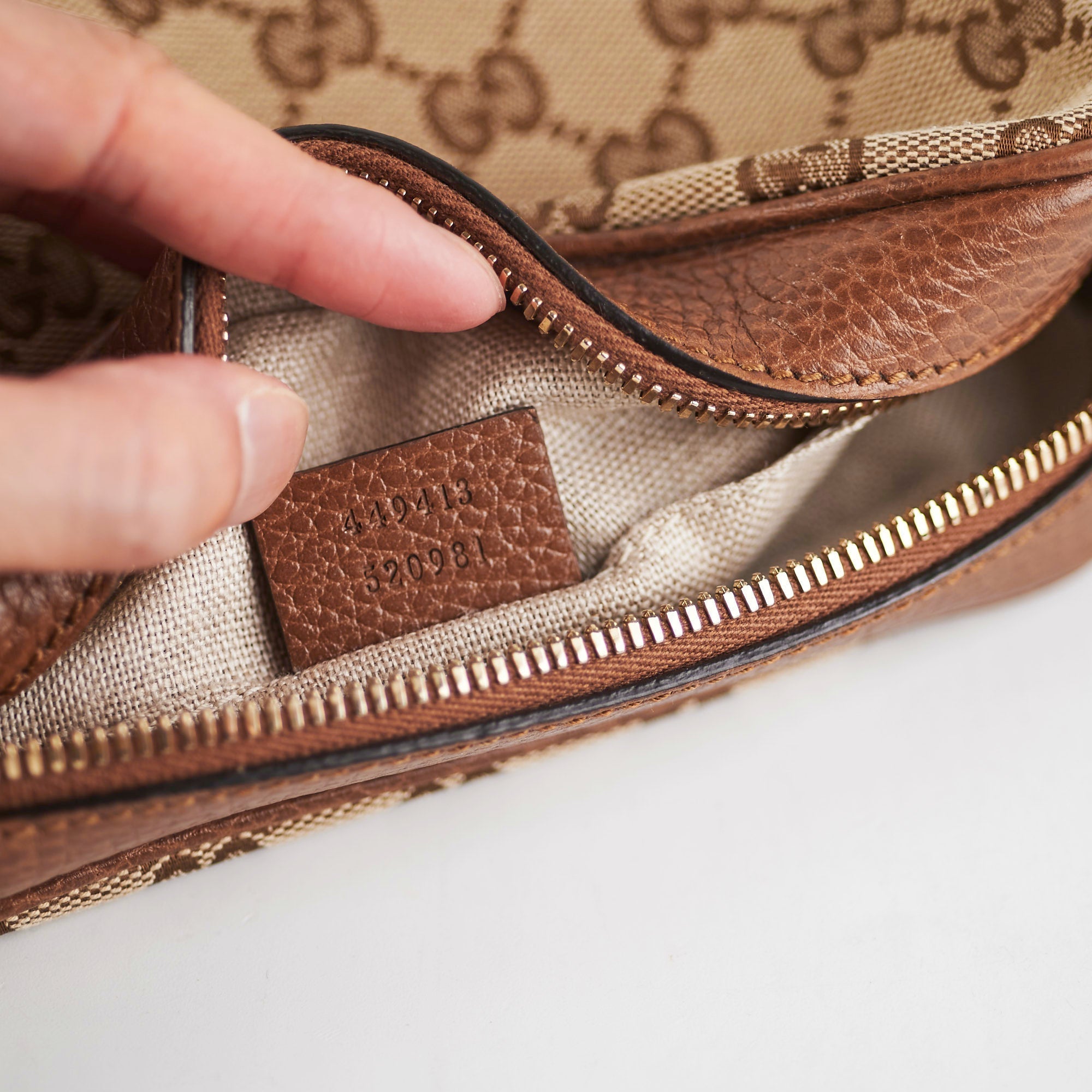 Gucci GG Canvas Bree Mini Camera Bag