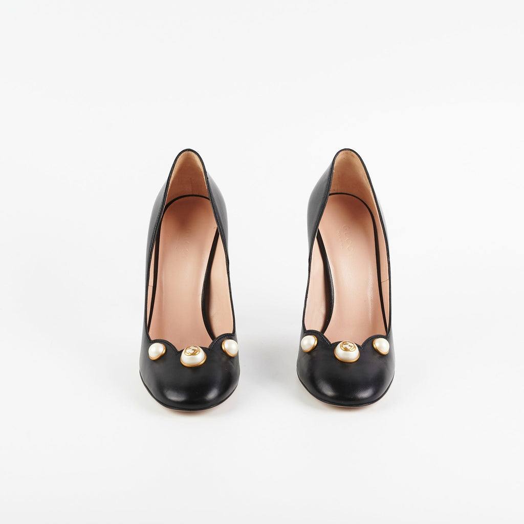 Gucci Black Pearl Heels