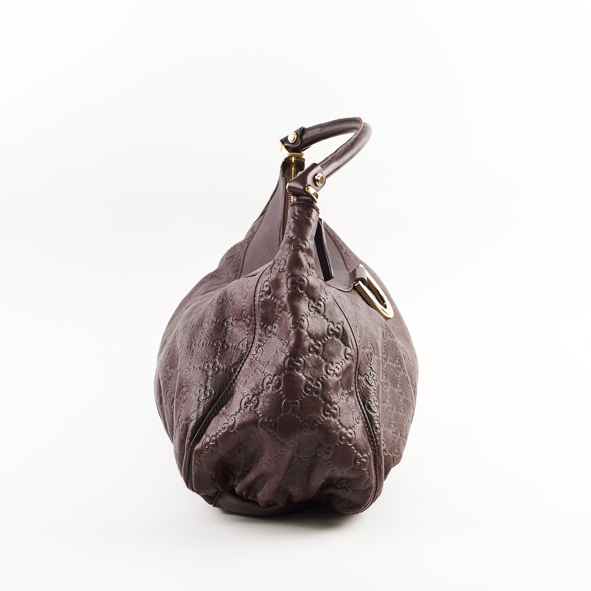 Gucci Guccissima Leather Soulder Bag Brown