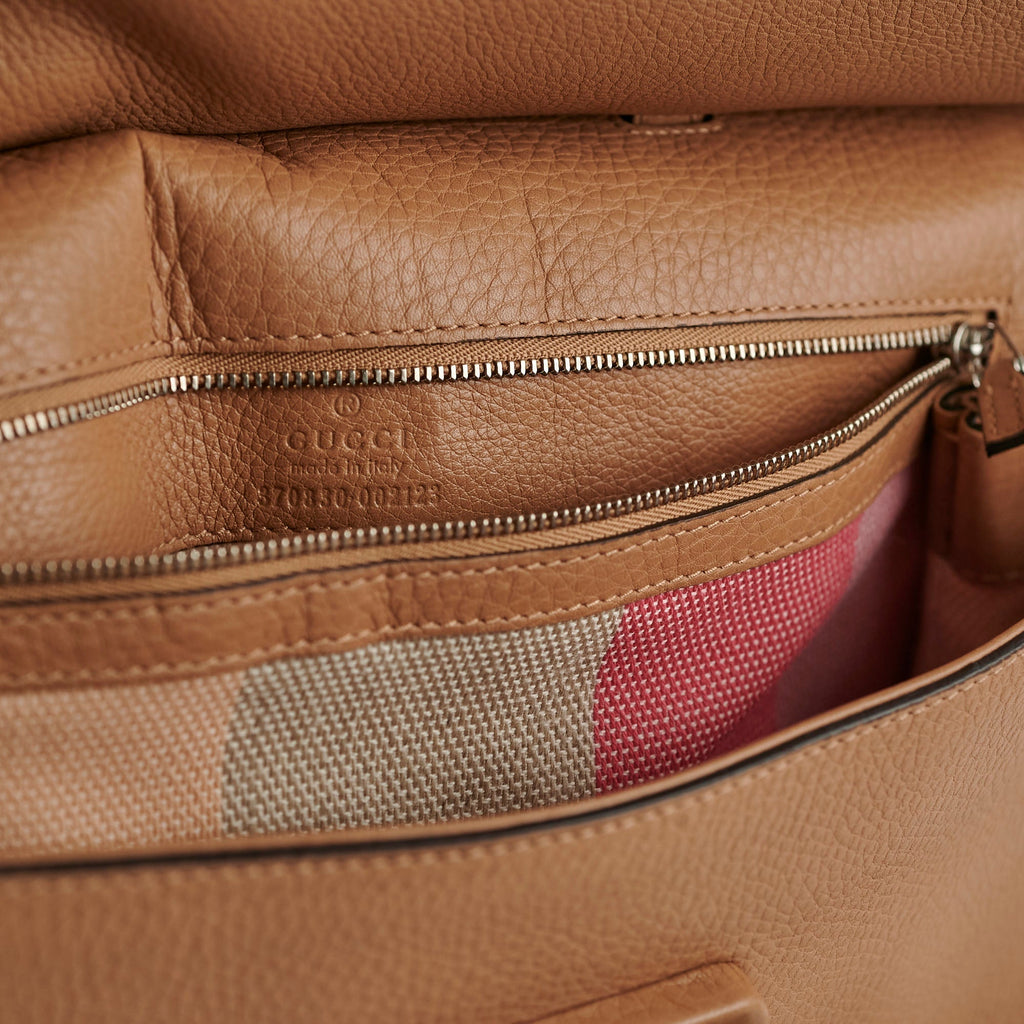 Gucci Large Beige Bamboo Leather Bag