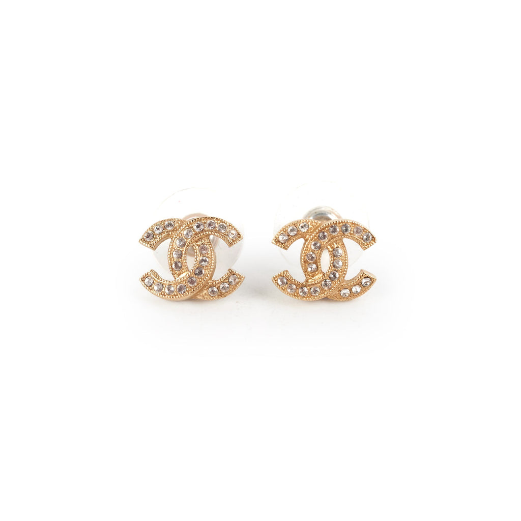 Chanel CC Crystal Earrings