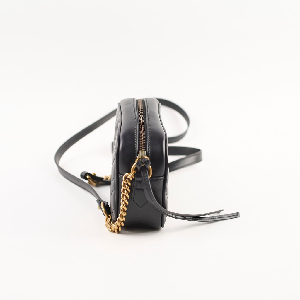 Gucci Mini Marmont Camera Bag Black