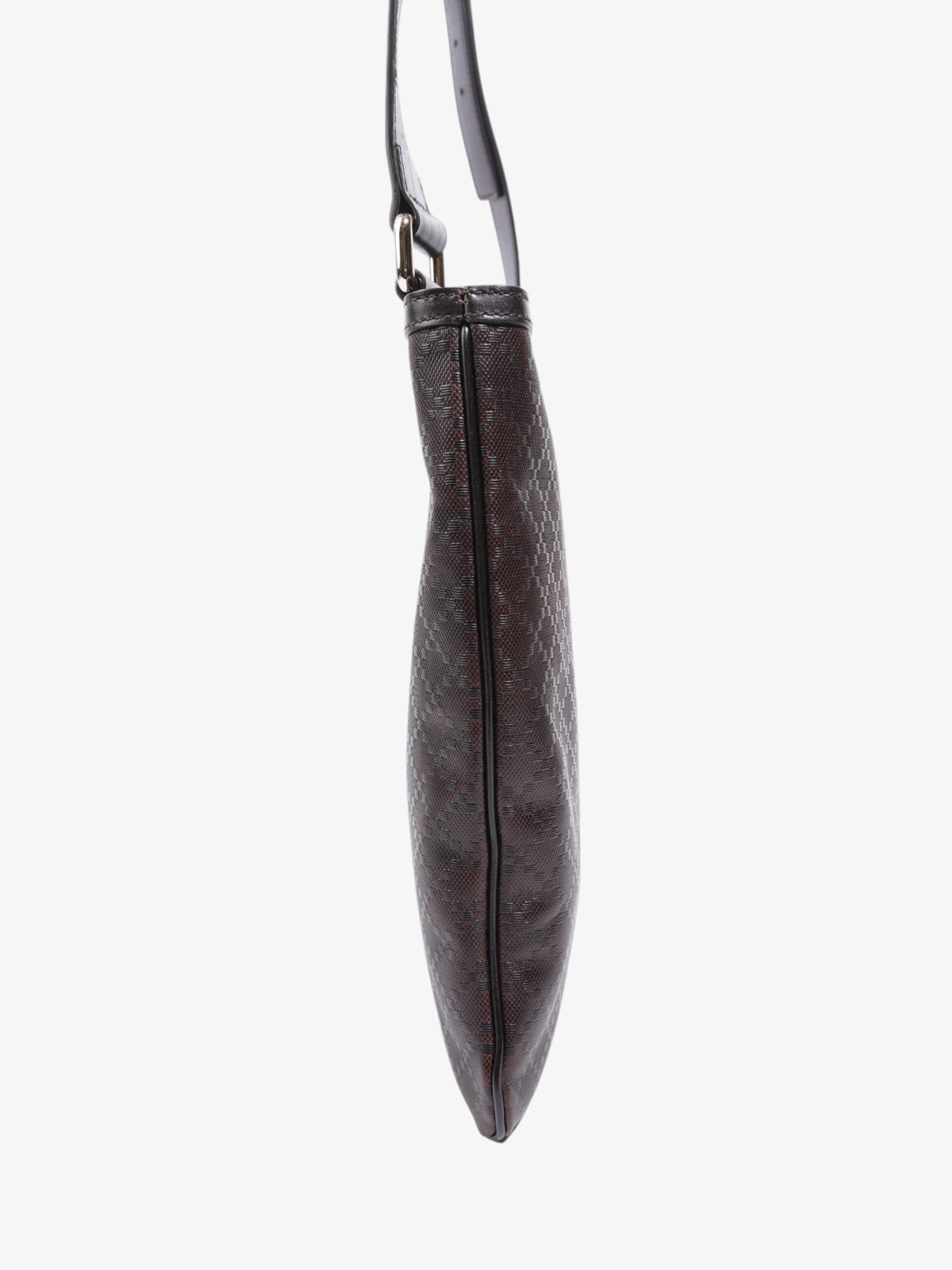 Gucci GG Imprime Messenger Dark Brown Coated Canvas