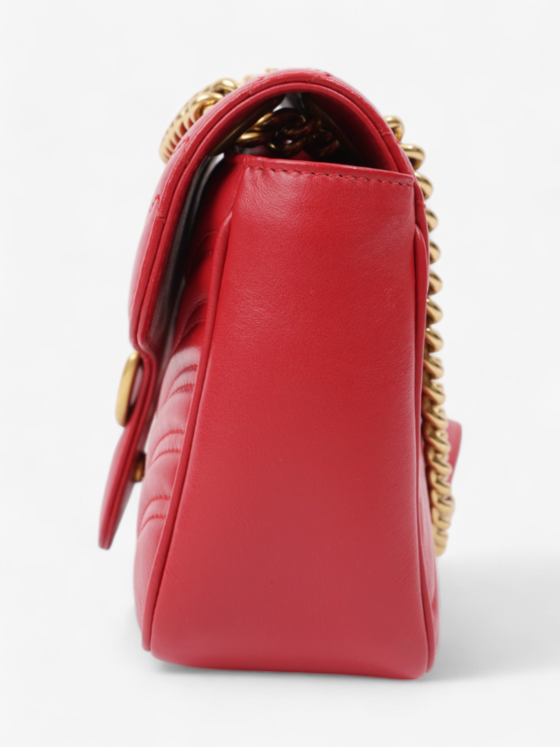 Gucci GG Marmont Red Matelasse Leather Small