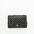 Chanel Maxi Lambskin Classic Single Flap Bag in Black SHW