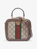 Gucci Ophidia Top Handle GG Supreme / Green / Red Canvas Mini