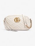 Gucci Marmont  White Matelasse Leather Small