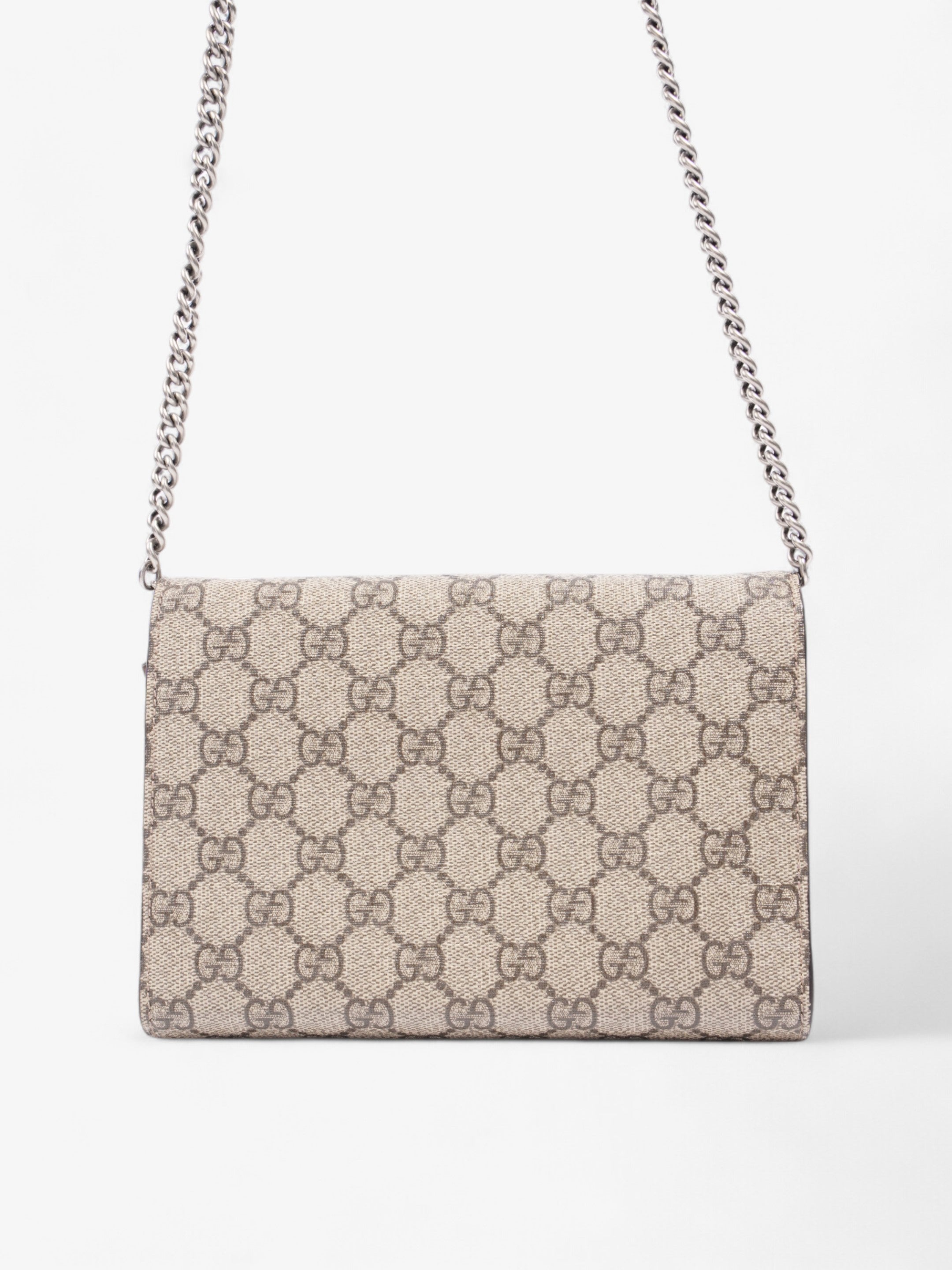 Gucci Dionysus Chain Wallet GG Supreme Coated Canvas