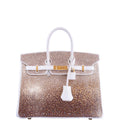 Vintage Hermès Birkin 25 'Ombré' Custom Swarovski Crystals with Gold Hardware