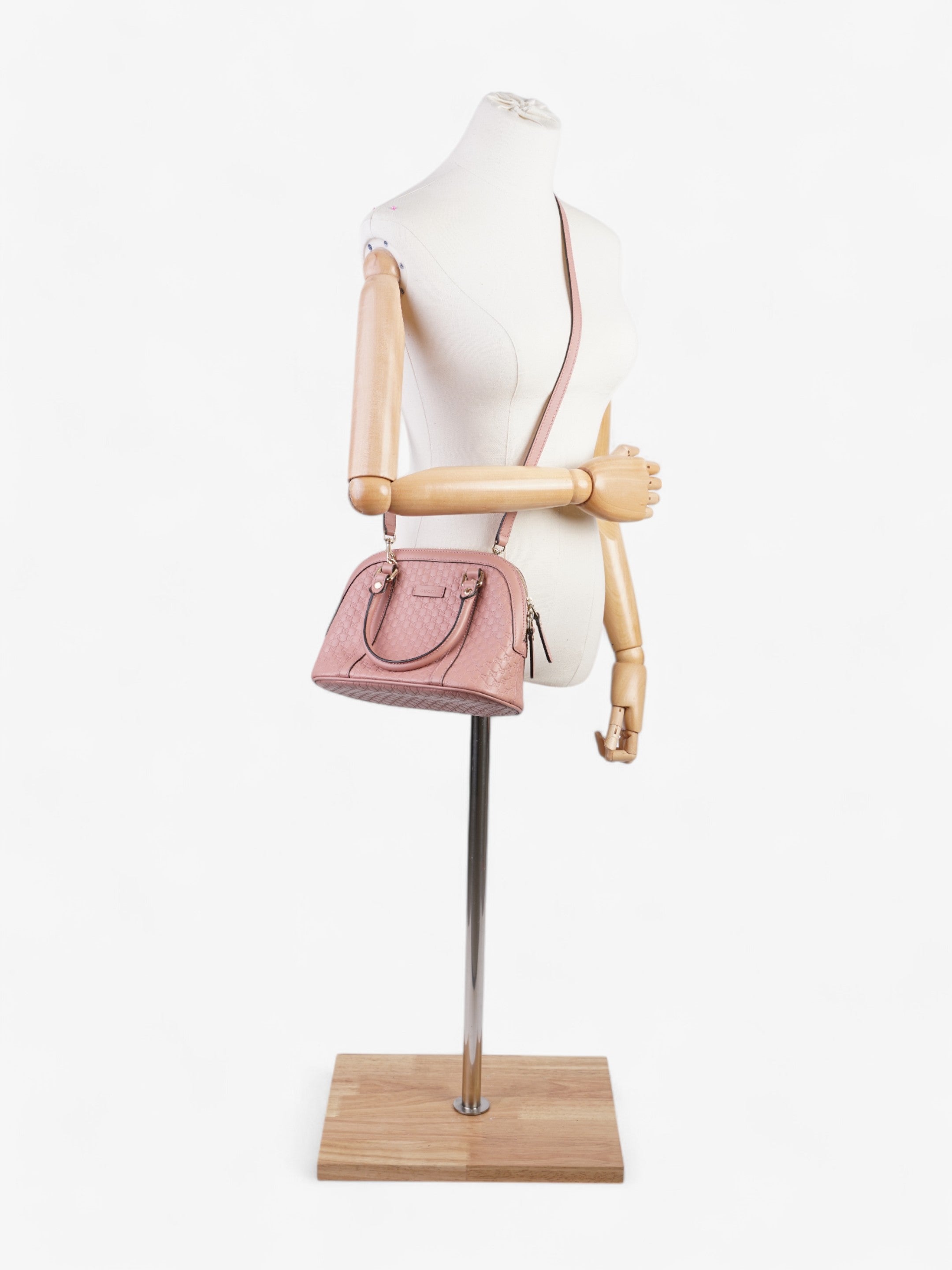 Gucci Dome Bag Pink Guccissima Leather Mini