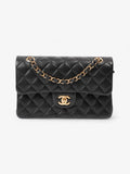 Chanel Classic Double Flap Black Lambskin Leather Small