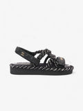 Chanel CC Sandals Black / White Leather EU 37 UK 4
