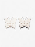 Gucci Butterfly Earrings Silver Silver Sterling