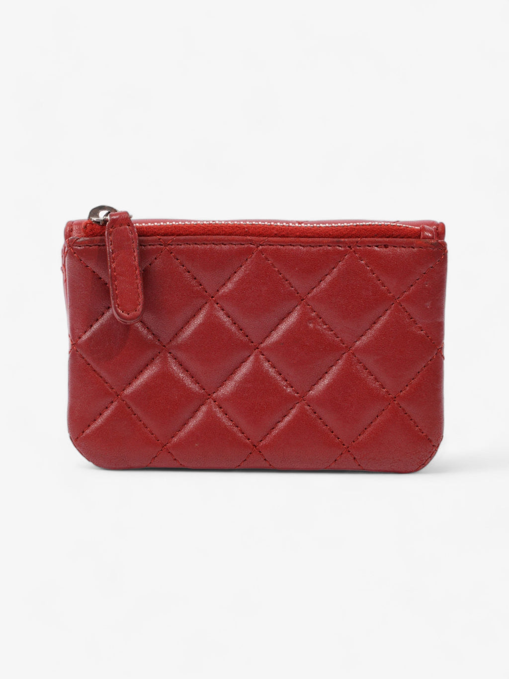 Chanel Coin Purse Red Lambskin Leather