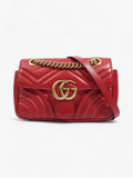 Gucci Marmont Flap Red Matelasse Leather Small
