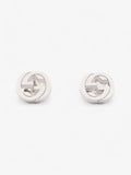 Gucci Interlocking Earrings Silver Silver Sterling