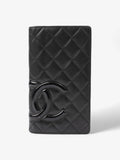 Chanel Cambon Line Lam Wallet Black Leather
