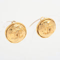 Chanel Coco Mark Logo Gold Clip On Earrings Costume Jewellery