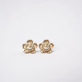 Chanel Pearl CC Flower Earrings Gold