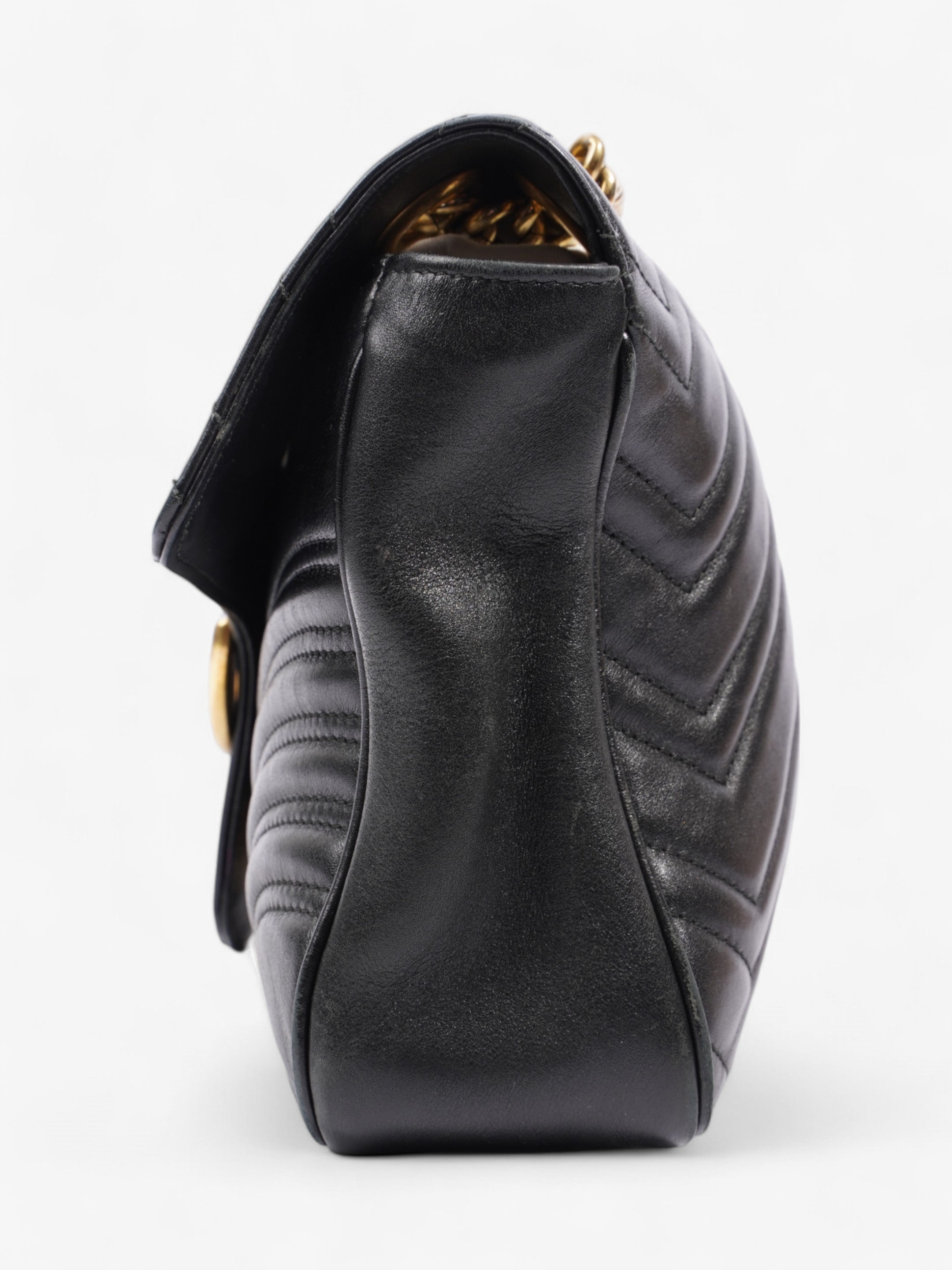 Gucci GG Marmont Black Matelasse Leather Medium