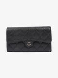 Chanel Classic Long Flap Wallet Black Caviar Leather