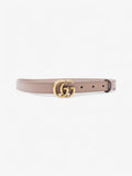 Gucci GG Marmont Thin Belt Dusty Rose / Gold Leather 70cm / 28"