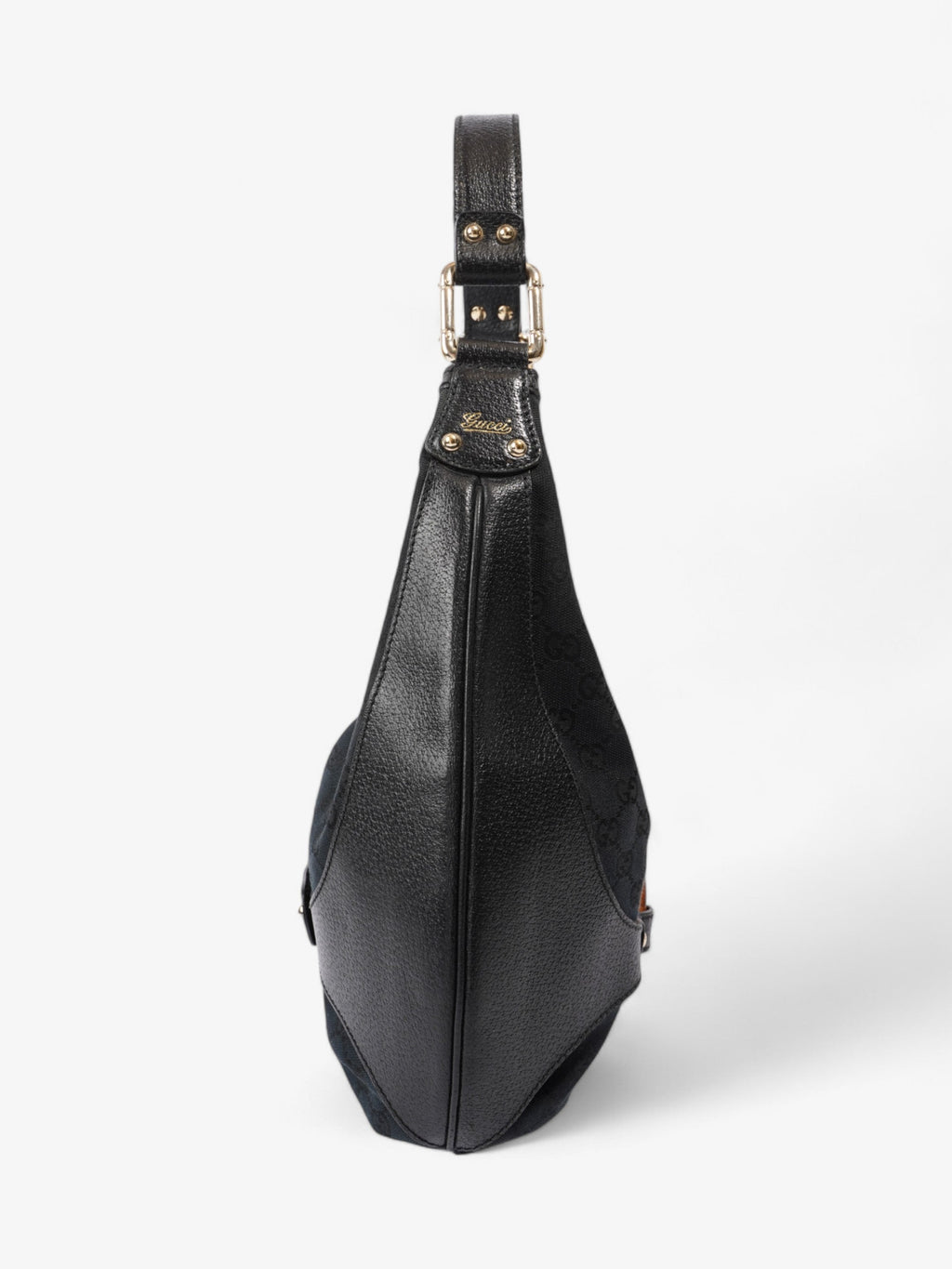 Gucci Amalfi Horsebit Hobo GG Supreme / Black / Brown Canvas