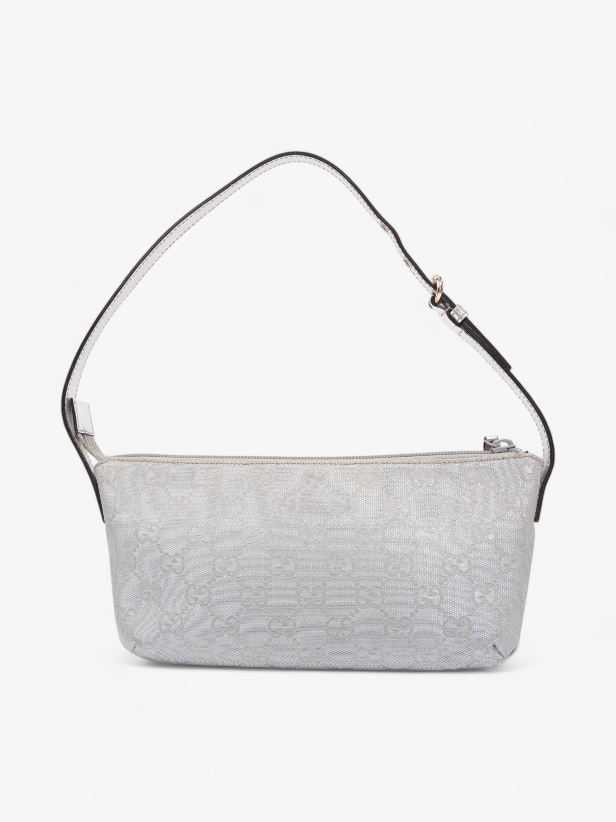 Gucci Boat Pochette Silver / GG Supreme Canvas