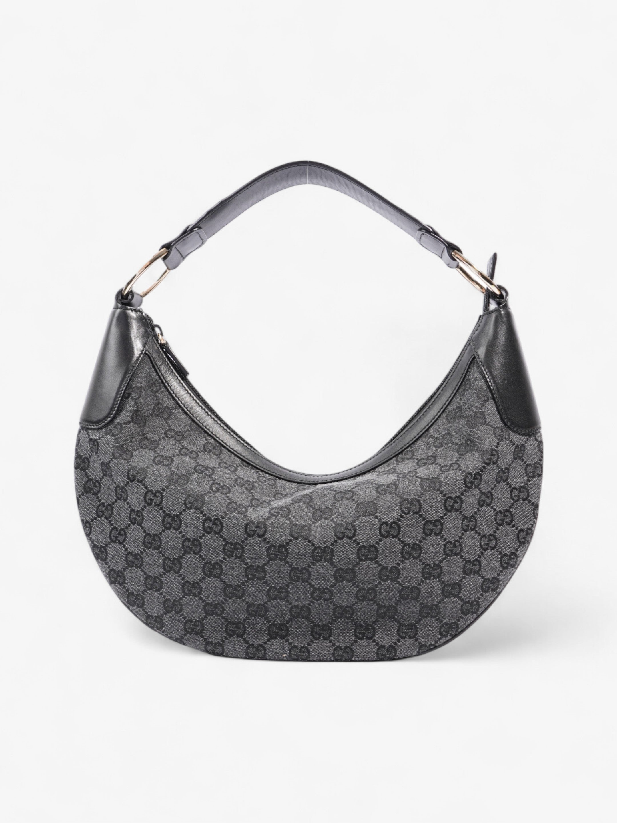 Gucci Half Moon Hobo Black Denim GG Supreme Denim