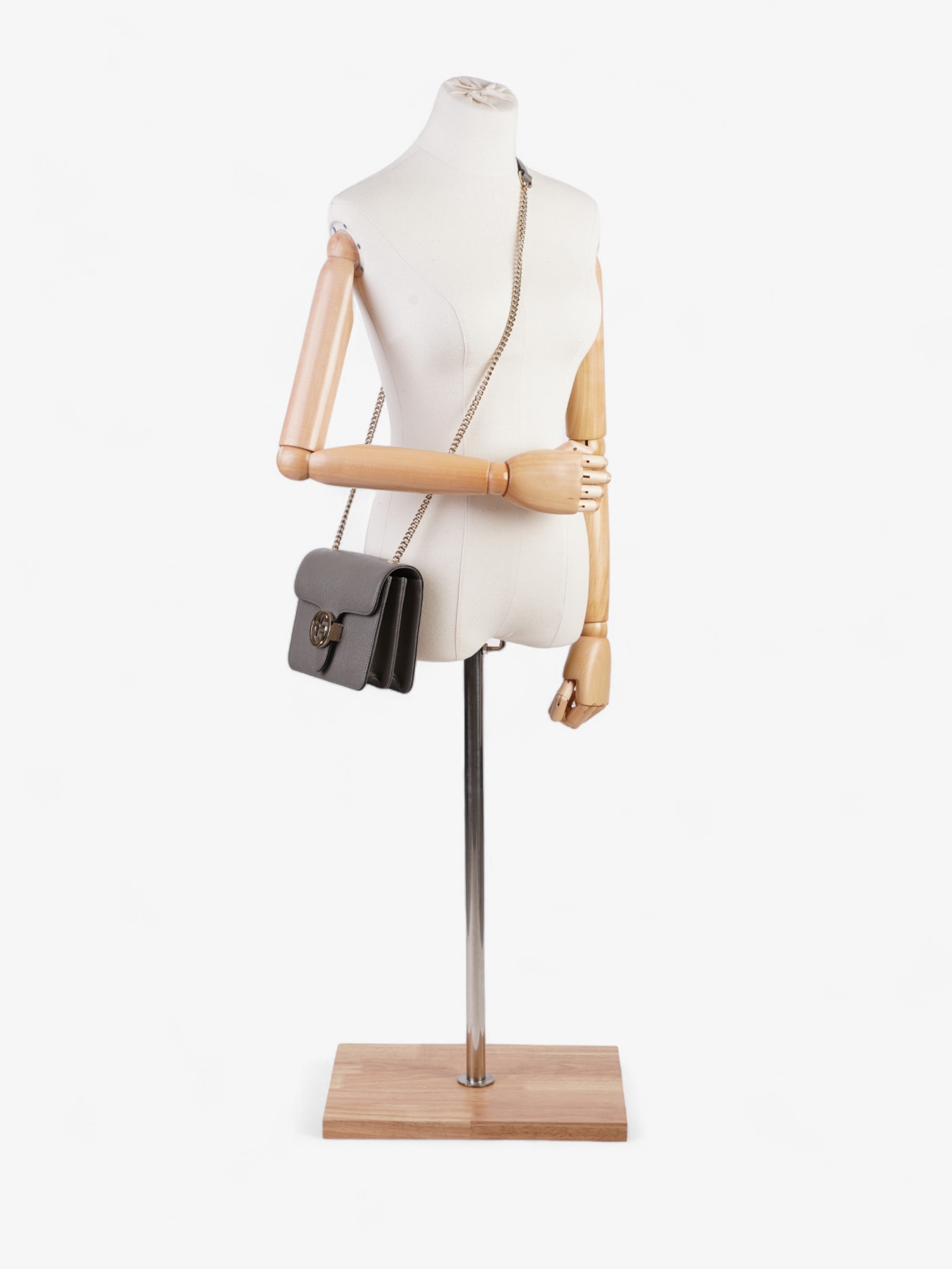 Gucci Interlocking Bag Grey Leather Small