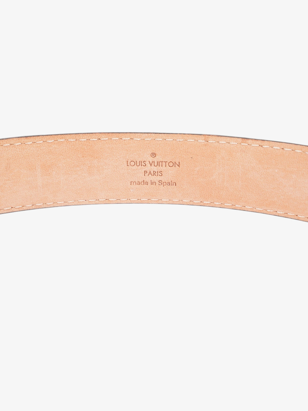 Louis Vuitton LV Initials Belt Monogram / Gold Leather 75cm / 30"