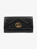 Gucci Gucci Marmont Continental Wallet Black Matelasse Leather