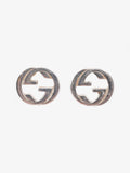 Gucci Interlocking G Earrings Silver Silver Sterling