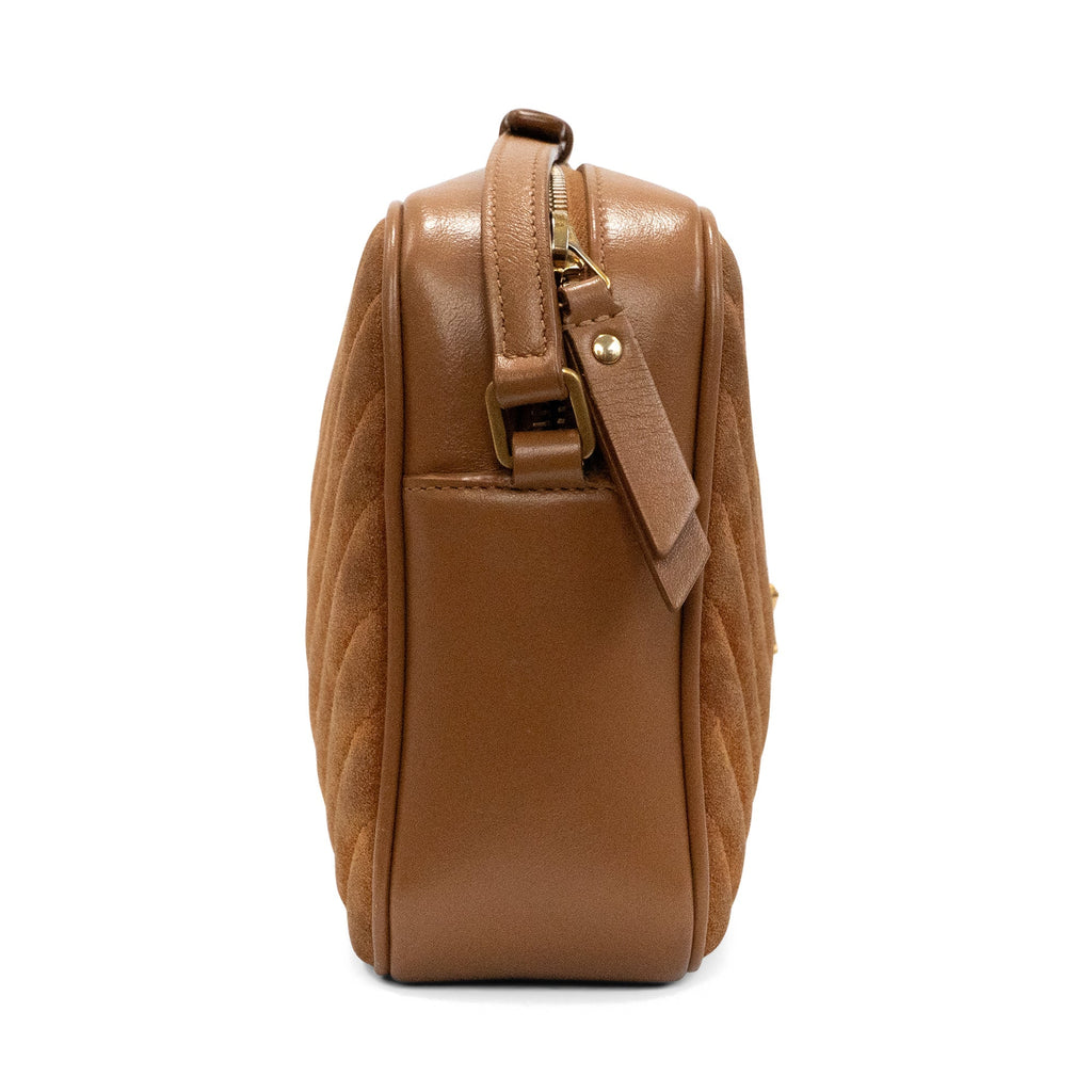 Saint Laurent 'Lou' Suede Camera Bag