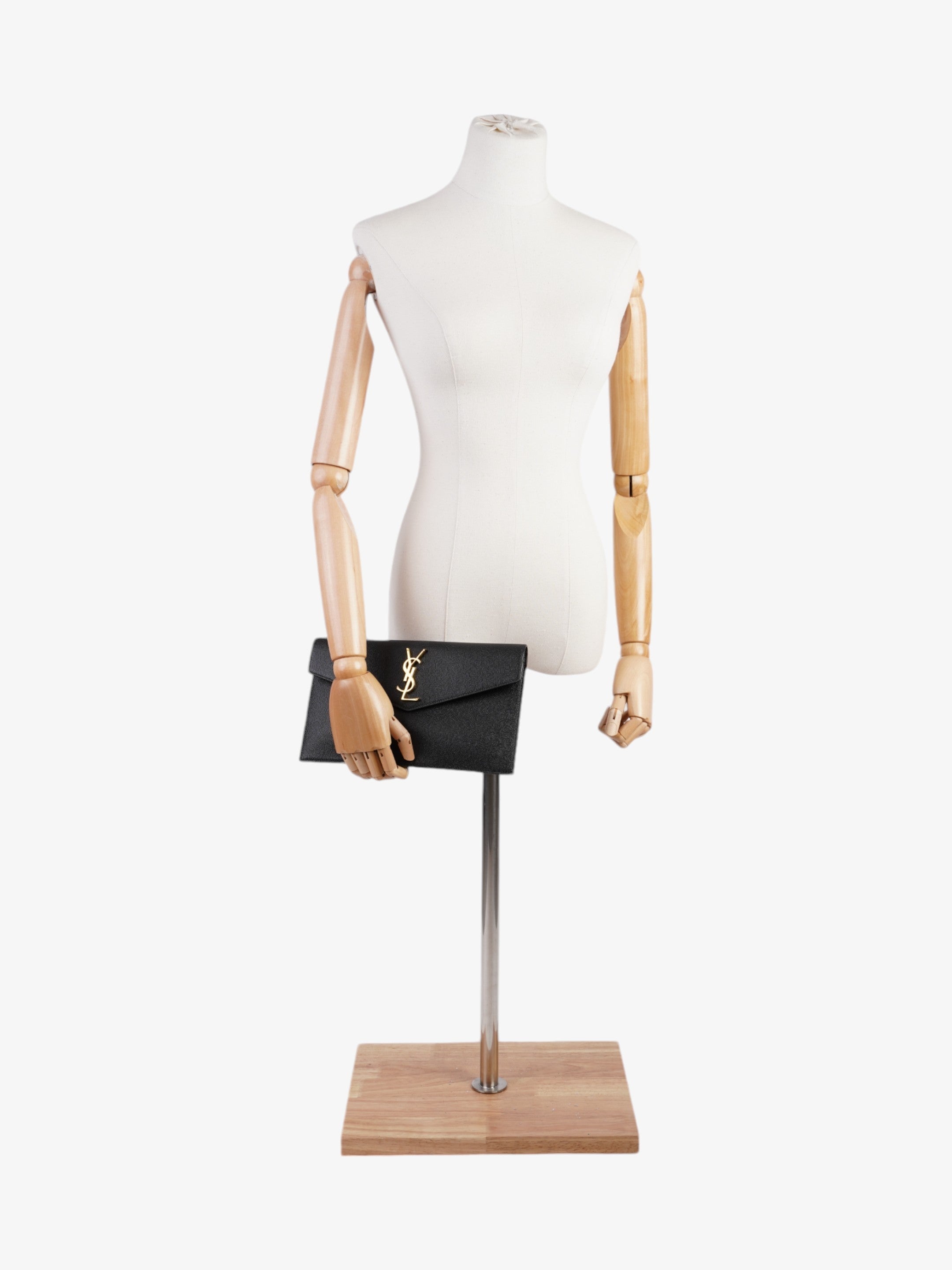 Saint Laurent Uptown Clutch Black Leather
