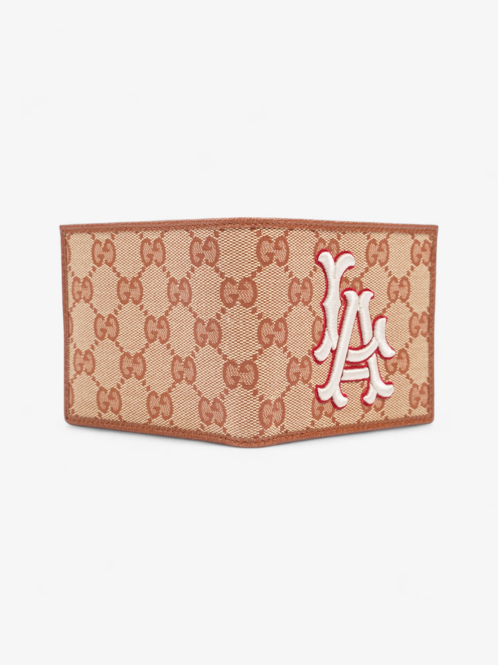 Gucci LA Dodgers Bi-Fold Wallet Beige / Brown Canvas