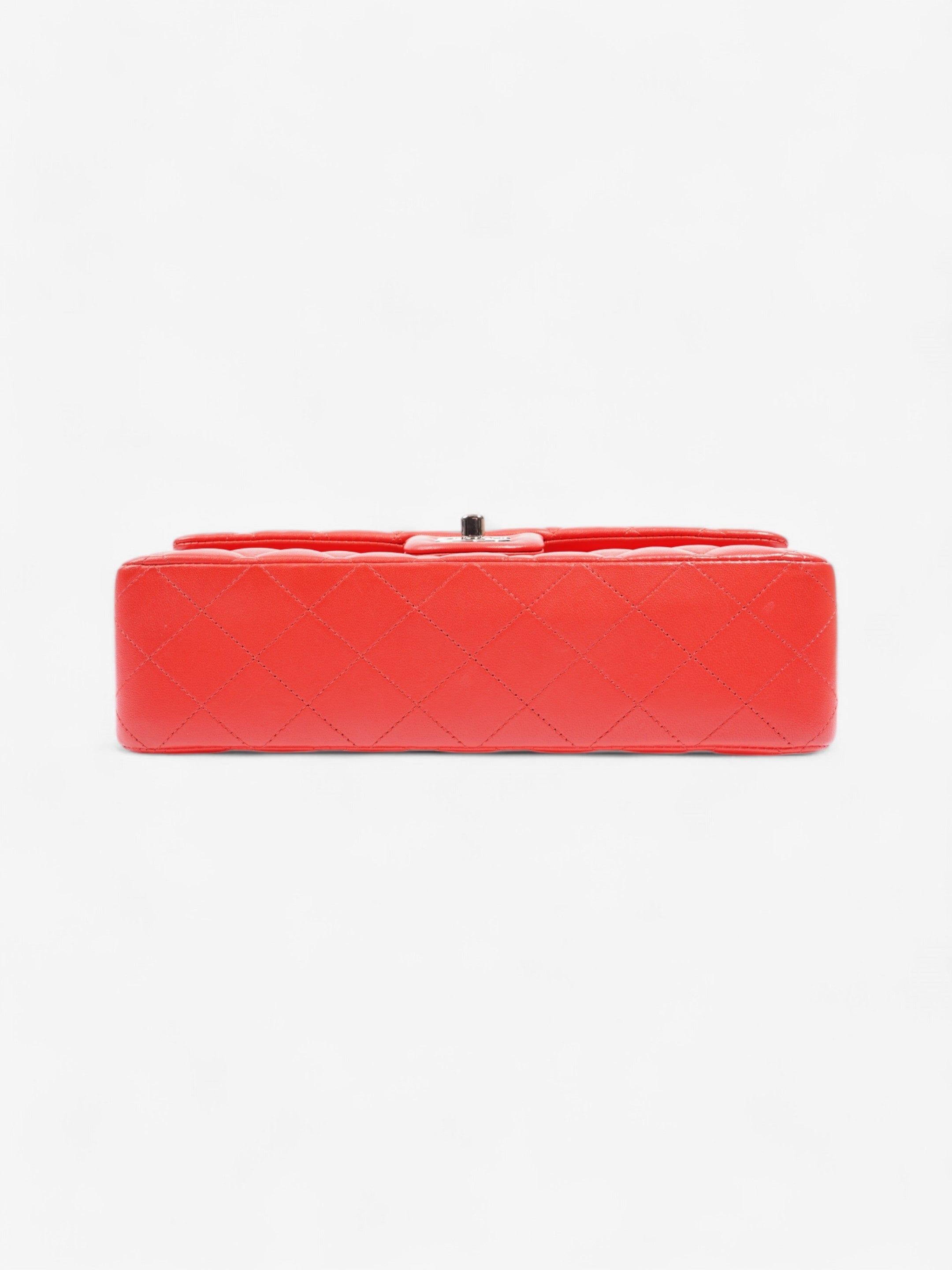 Chanel Classic Double Flap Red Lambskin Leather Medium