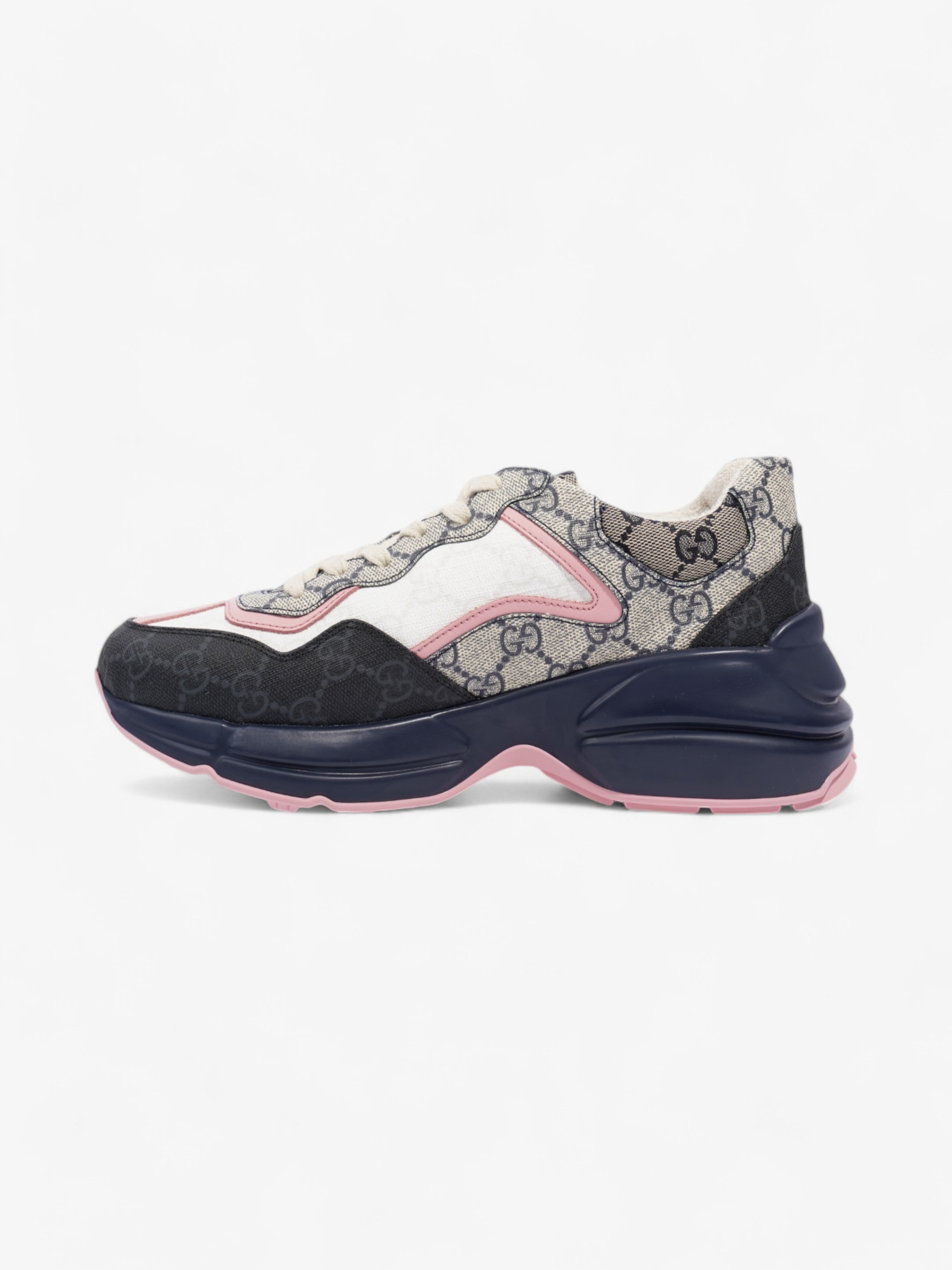 Gucci Rhyton GG Supreme / Navy Blue / White Canvas EU 37.5 UK 4.5