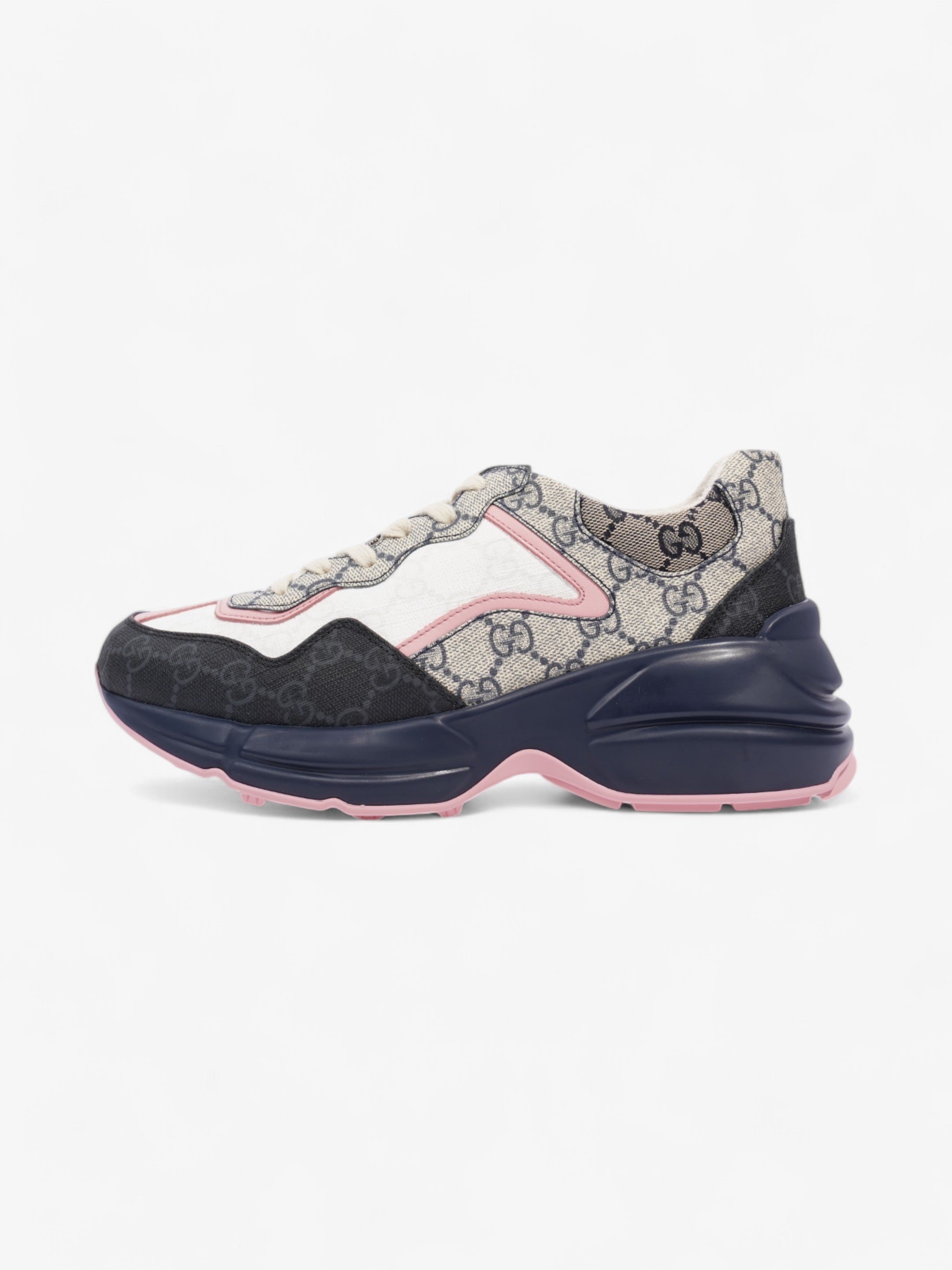 Gucci Rhyton GG Supreme / Navy Blue / White Canvas EU 37.5 UK 4.5